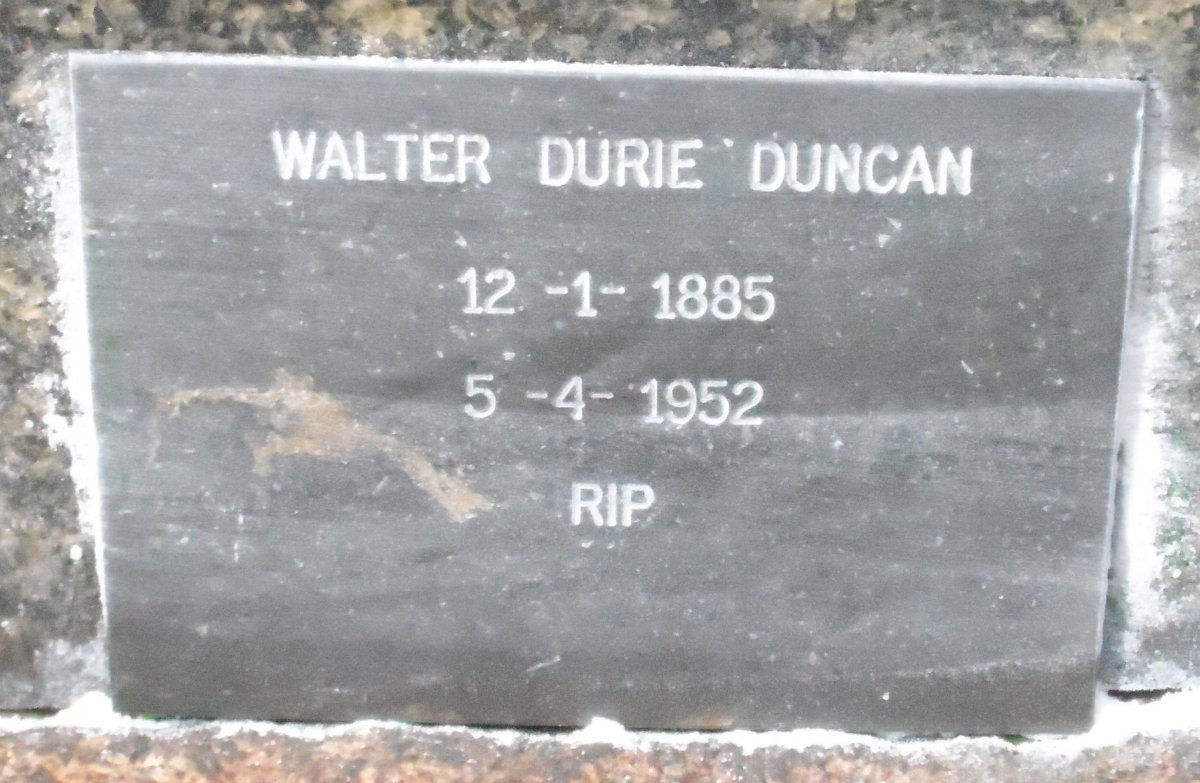 DUNCAN Walter Durie 1885-1952