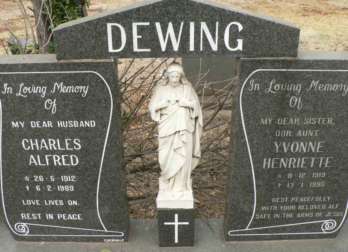 DEWING Charles Alfred 1912-1989 &amp; Yvonne Henriette 1919-1995