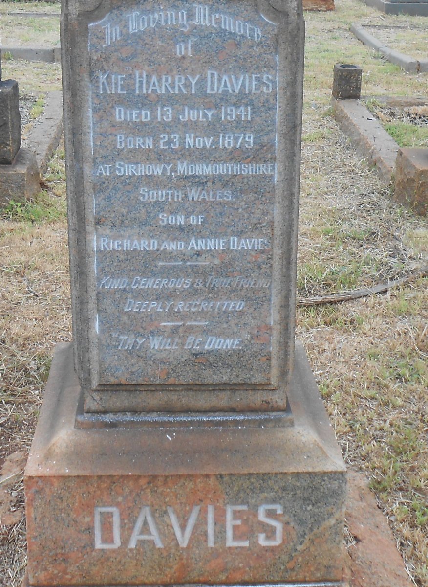 DAVIES Kie Harry 1879-1941