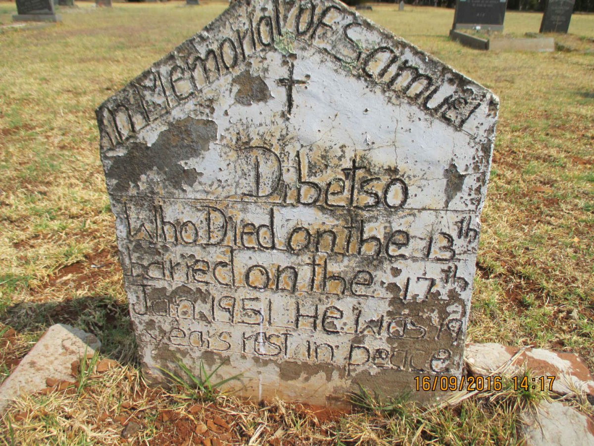 DIBETSO Samuel -1951