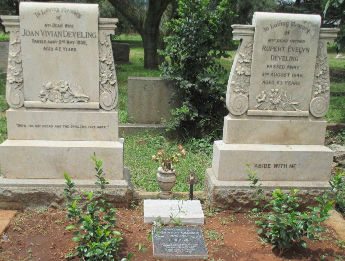 DEVELING Rupert Evelyn -1946 &amp; Joan Vivian -1939 :: DEVELING Lennox Robert 1925-1994 :: DEVELING Gwendoline Millicent 1927-2