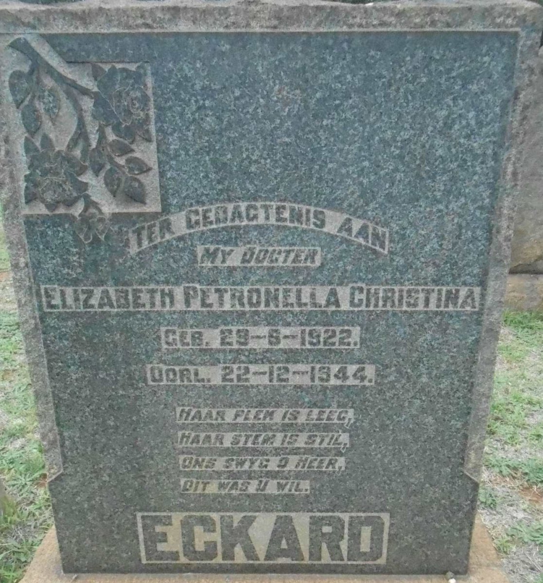 ECKARD Elizabeth Petronella Christina 1922-1944