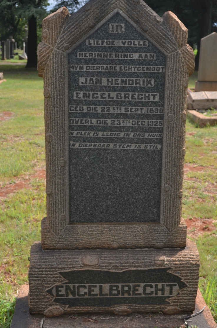 ENGELBRECHT Jan Hendrik 1890-1925
