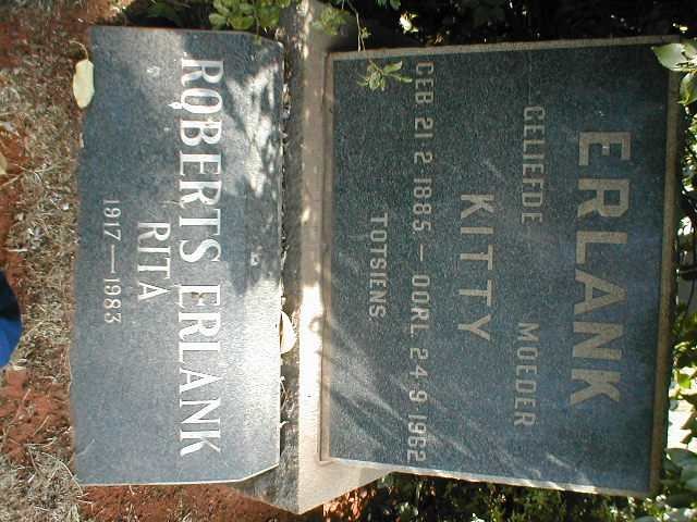 ERLANK Kitty 1885-1962 :: ROBERTS Rita nee ERLANK 1917-1983
