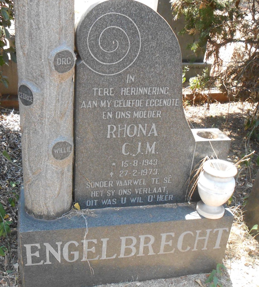 ENGELBRECHT Rhona C.J.M. 1943-1973