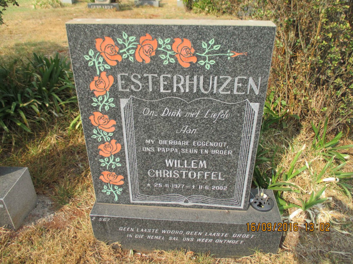 ESTERHUIZEN Willem Christoffel 1977-2002