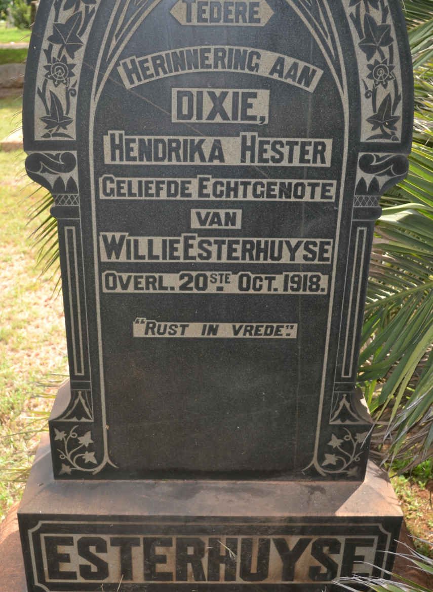 ESTHERHUYSE Hendrika Hester -1918