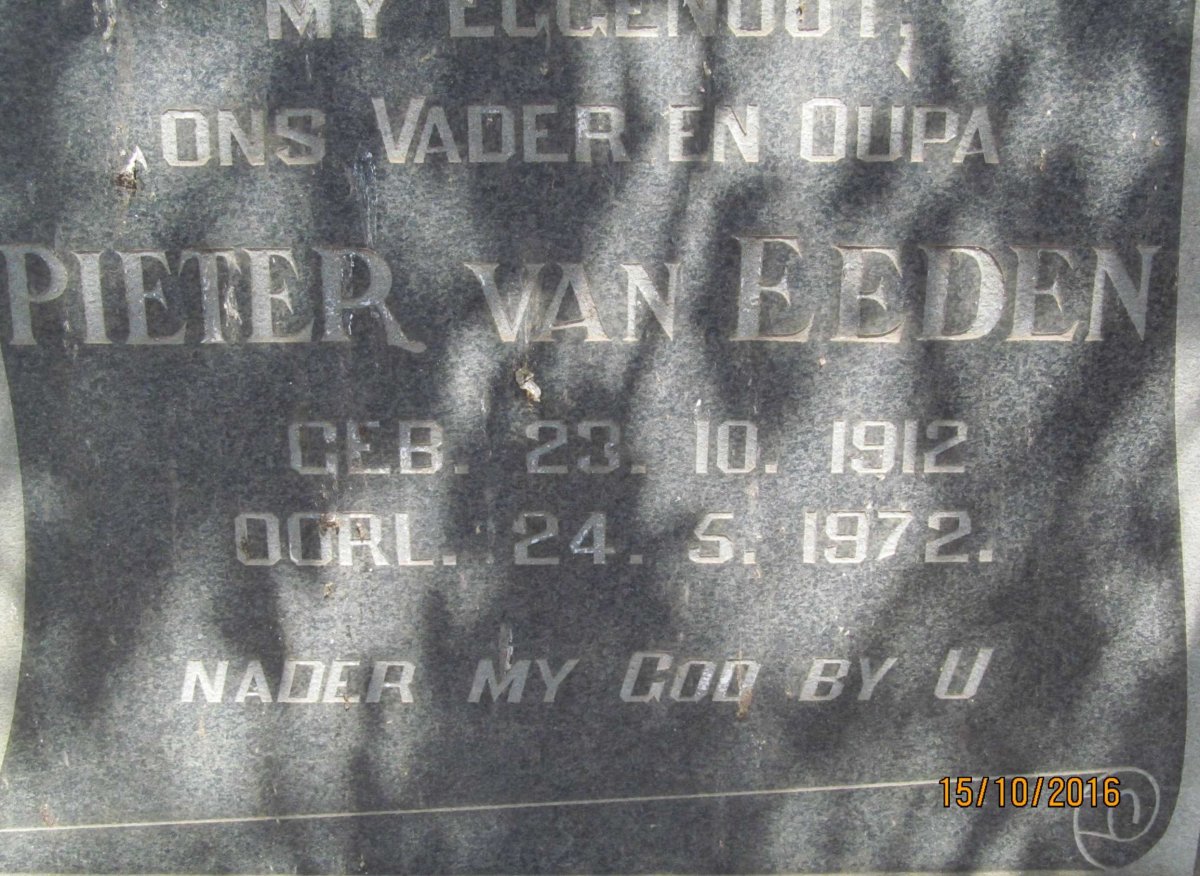 EEDEN Pieter, van 1912-1972