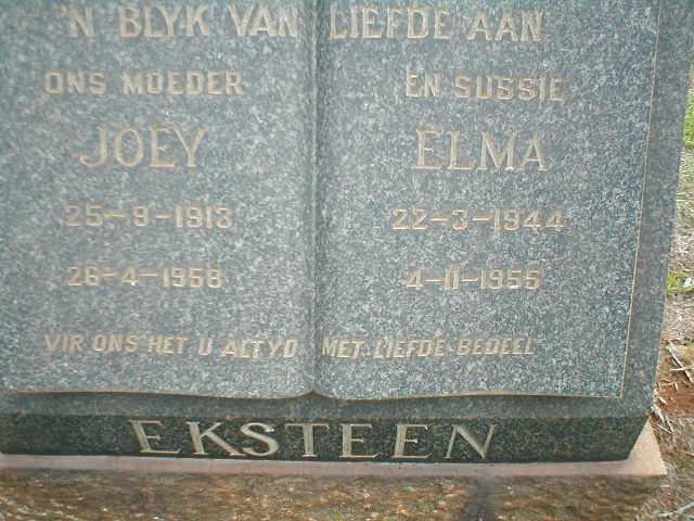 EKSTEEN Joey 1913-1958 :: EKSTEEN Elma 1944-1955