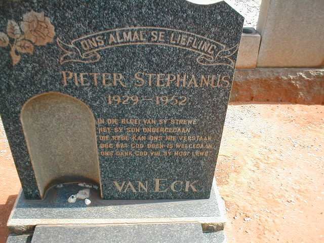 ECK Pieter Stephanus, van 1929-1952