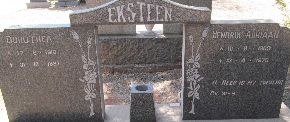 EKSTEEN Hendrik Adriaan 1903-1975 &amp; Dorothea 1913-1997
