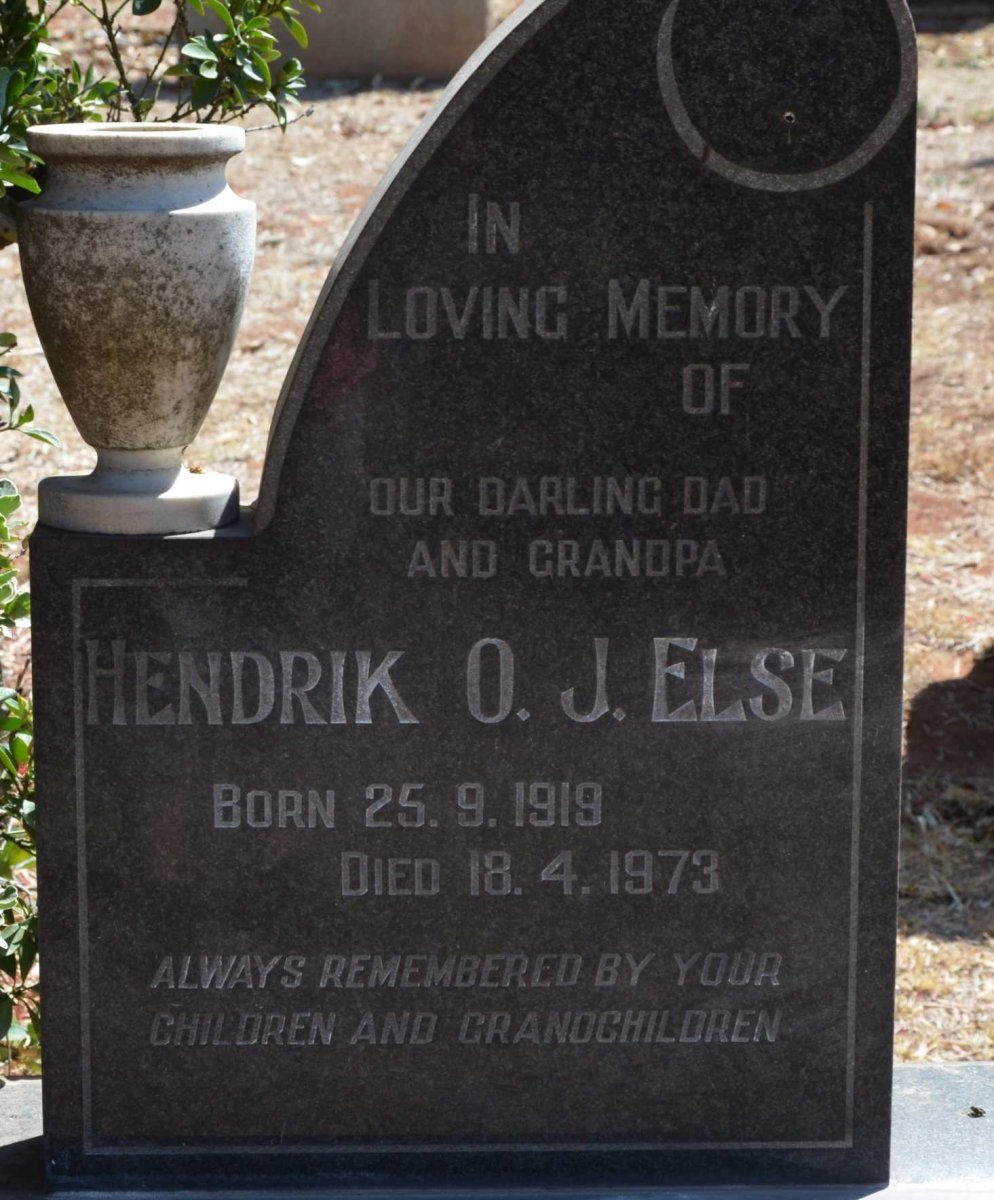 ELSE Hendrik O. J. 1919-1973