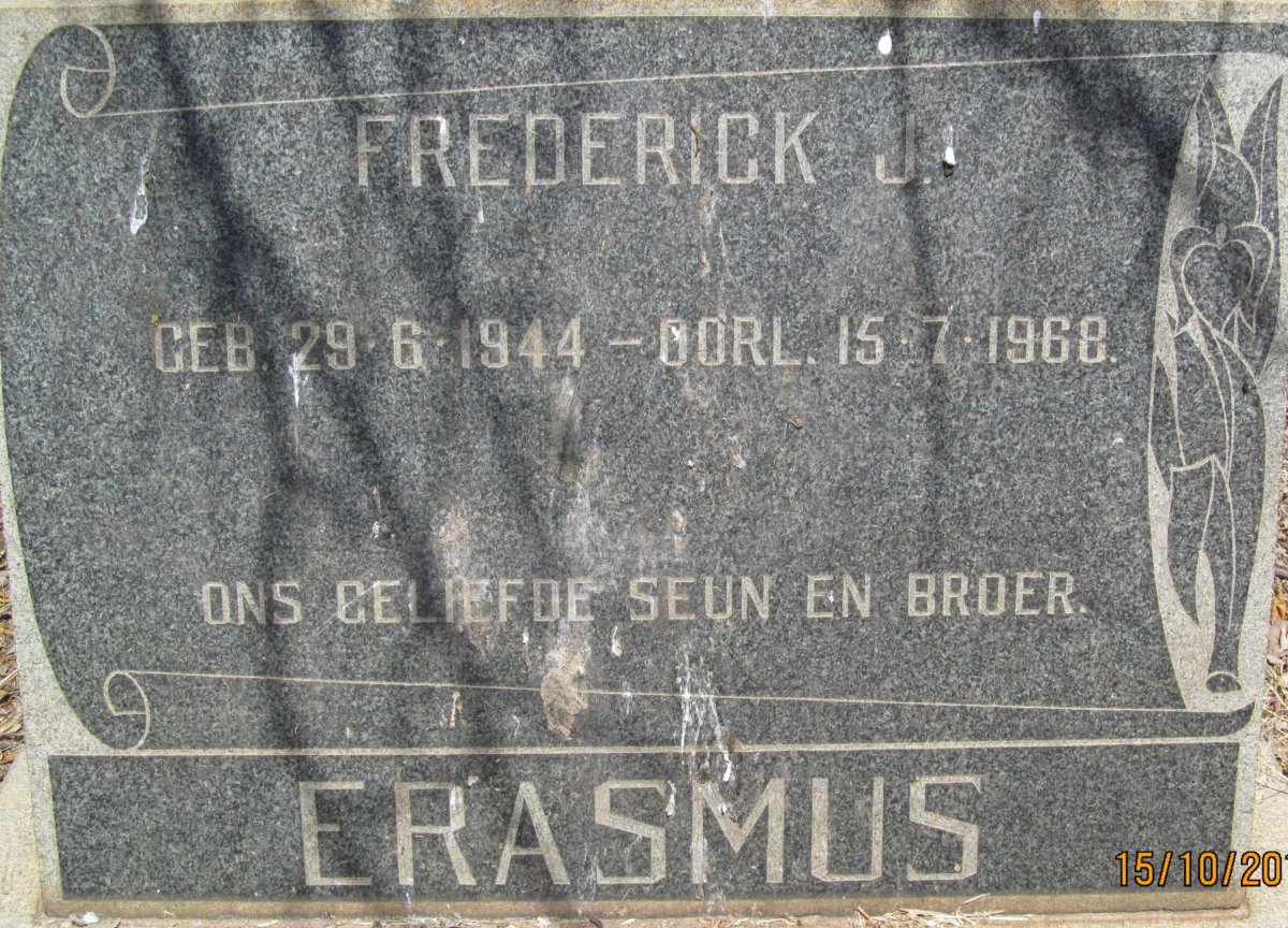 ERASMUS Frederick J. 1944-1968