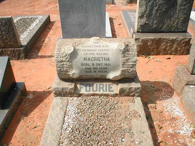 FOURIE Magrietha -1951