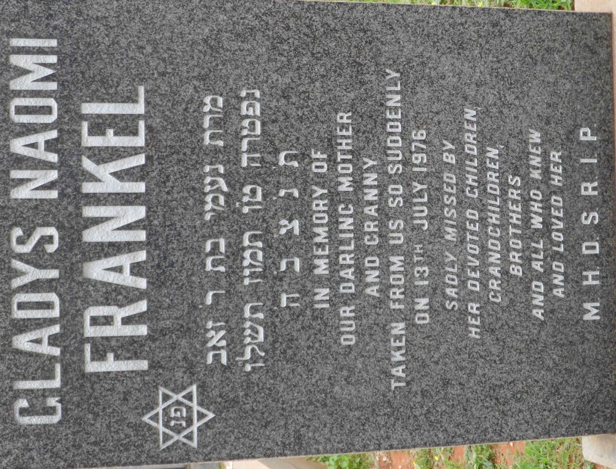 FRANKEL Gladys Naomi -1976