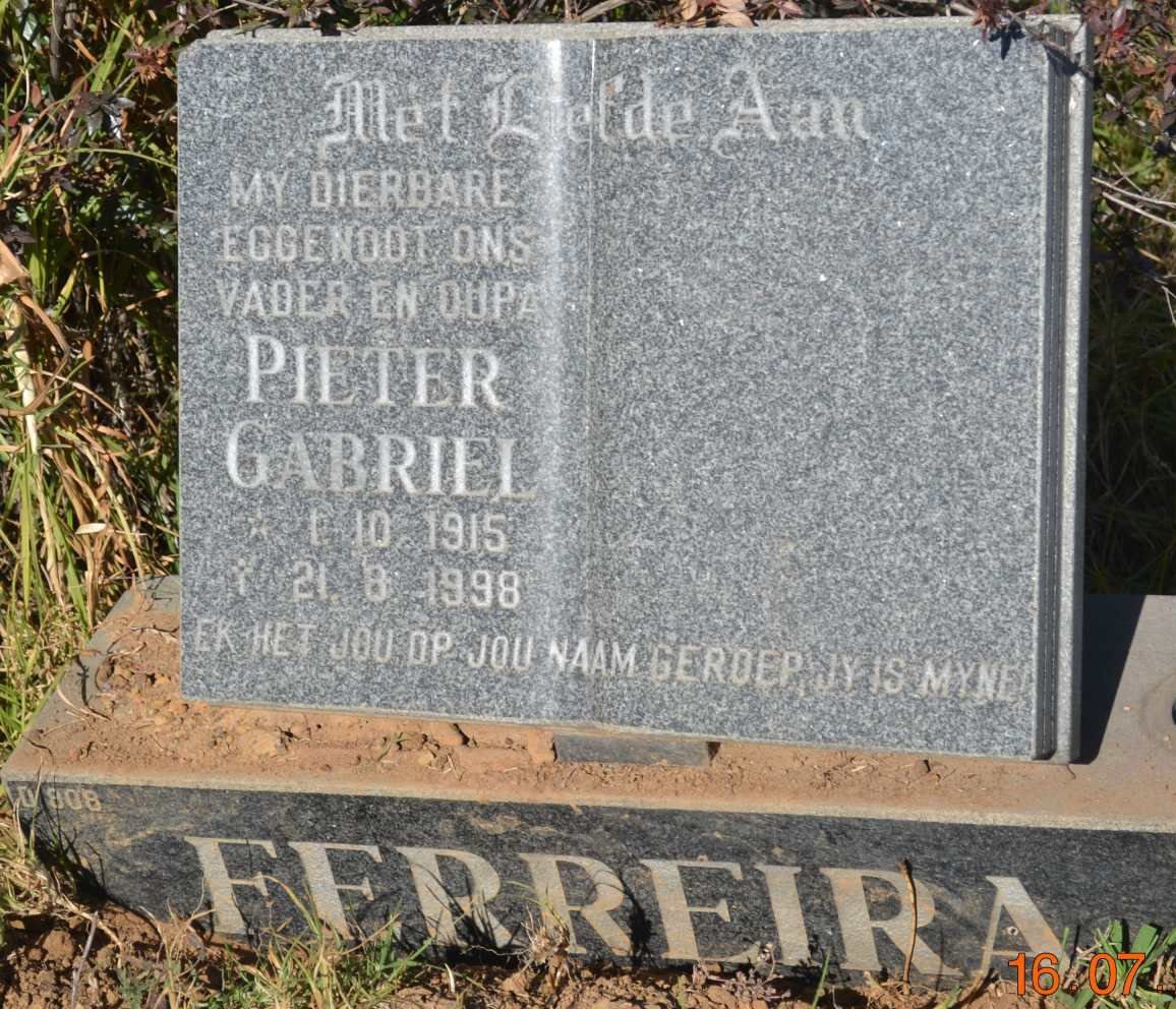 FERREIRA Pieter Gabriel 1915-1998