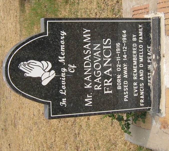 FRANCIS Kandasamy Ragovan 1916-1964