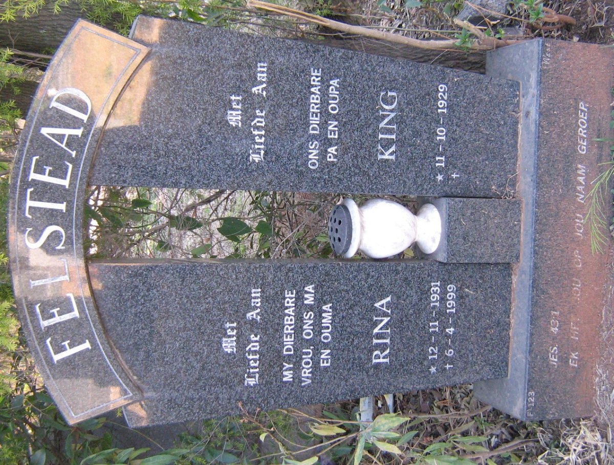 FELSTEAD King 1929- &amp; Rina 1931-1999