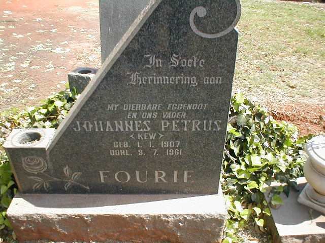 FOURIE Johannes Petrus 1907-1961