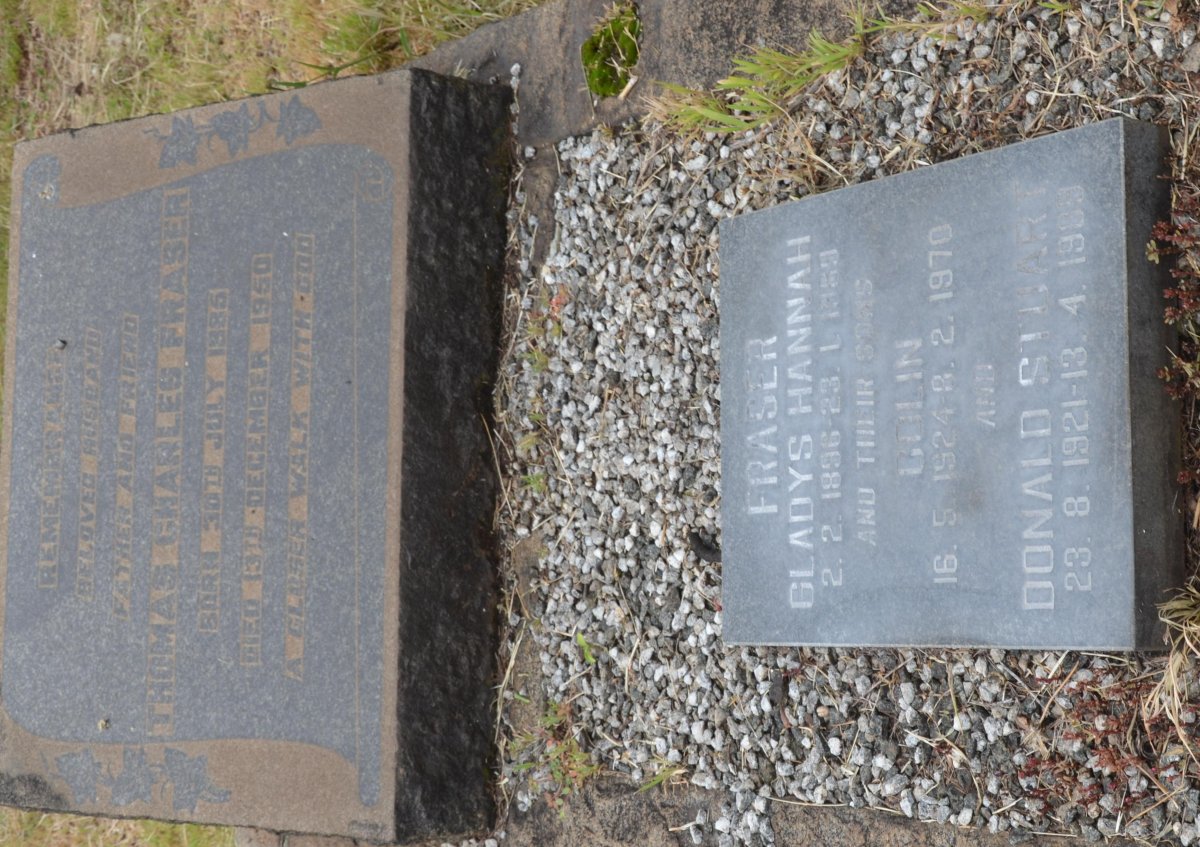 FRASER Thomas Charles 1885-1950 :: FRASER Gladys Hannah 1896-1989 :: FRASER Donald Stuart 1921-1989 :: FRASER Colin 1924-1970