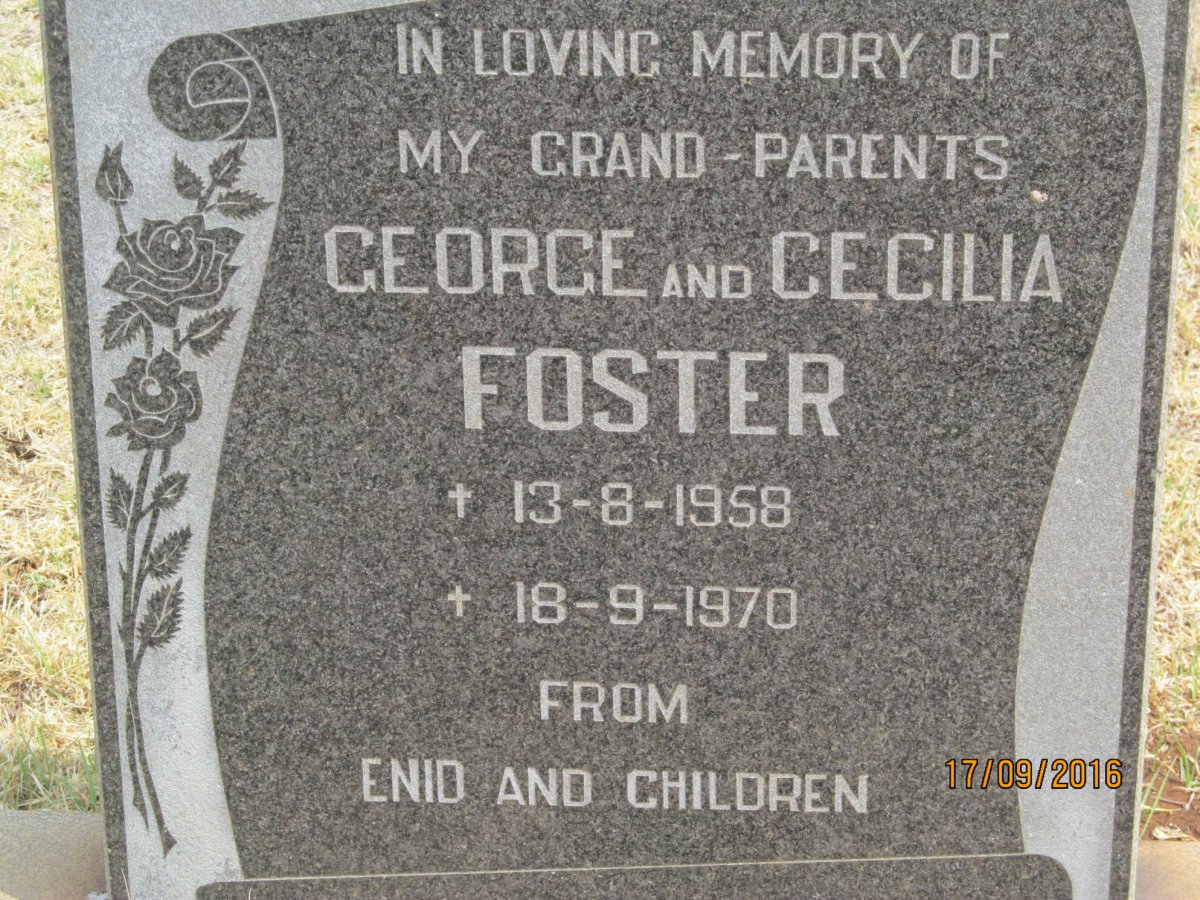 FOSTER George -1958 &amp; Cecilia -1970