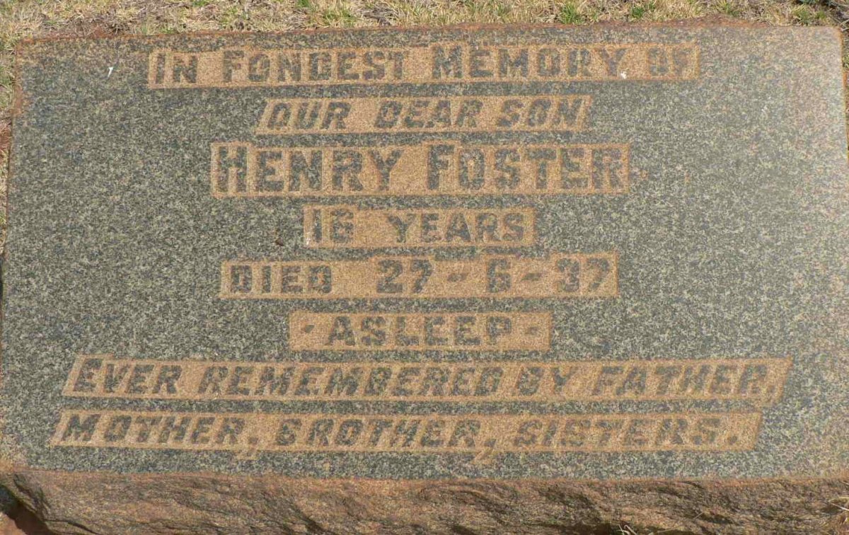 FOSTER Henry -1937
