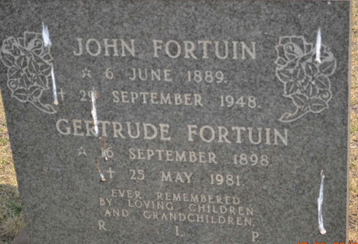 FORTUIN John 1889-1948 &amp; Gertrude 1898-1981