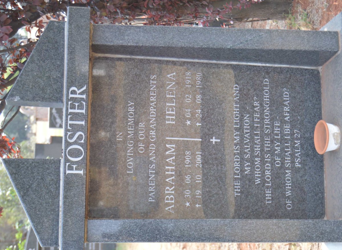 FOSTER Abraham 1908-2001 &amp; Helena 1918-1980