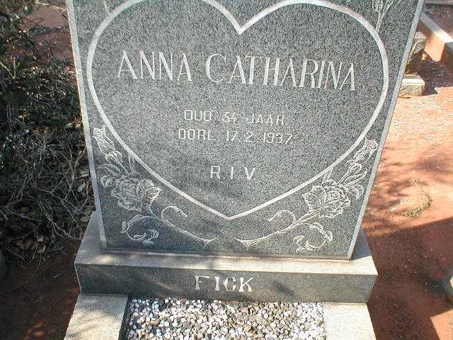 FICK Anna Catharina  -1937