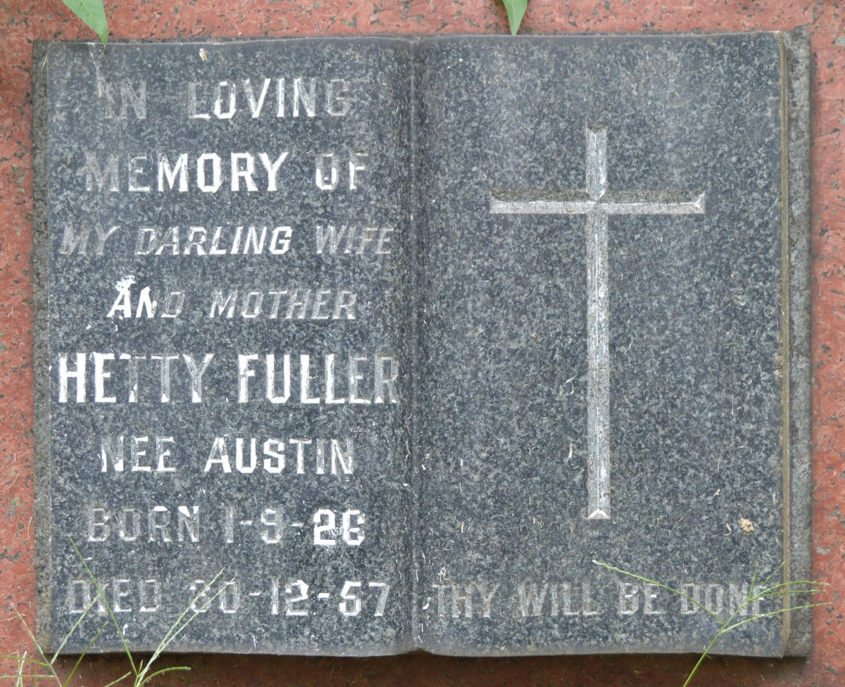 FULLER Hetty nee AUSTIN 1926-1957