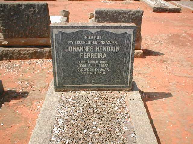 FERREIRA Johannes Hendrik 1899-1953