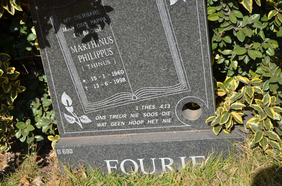 FOURIE Marthinus Philippus 1960-1998