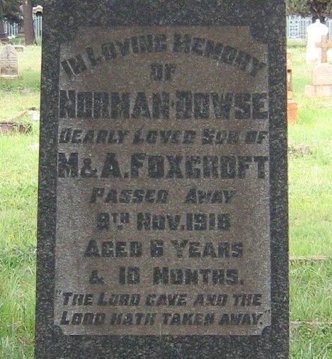 FOXCROFT Norman Dowse -1918