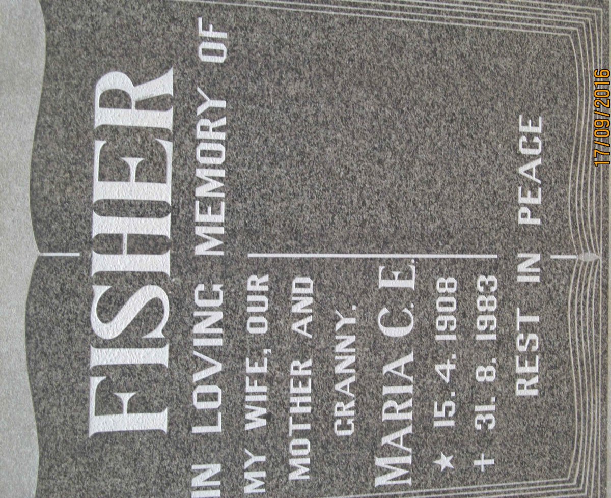 FISHER Maria C.E. 1908-1983