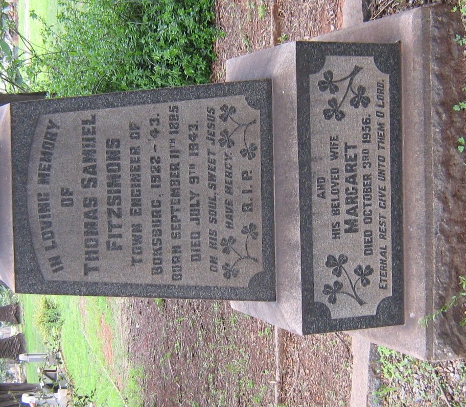 FITZSIMONS Thomas Samuel 1885-1943 &amp; Margaret -1956