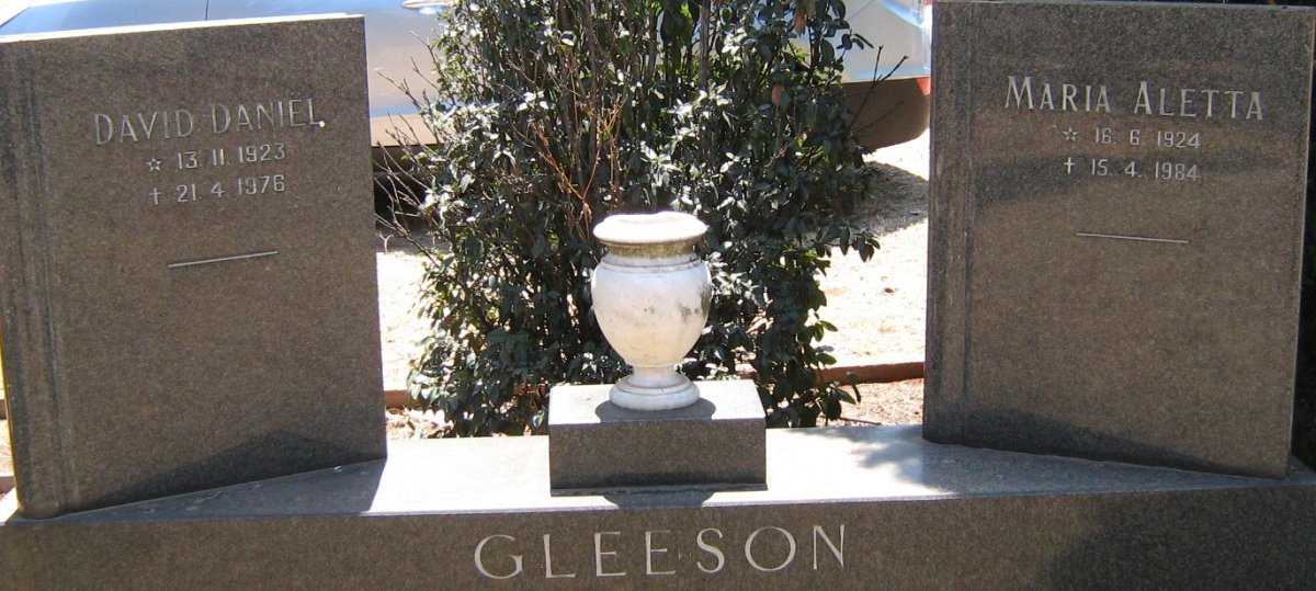 GLEESON David Daniel 1923-1976 &amp; Maria Aletta 1924-1984