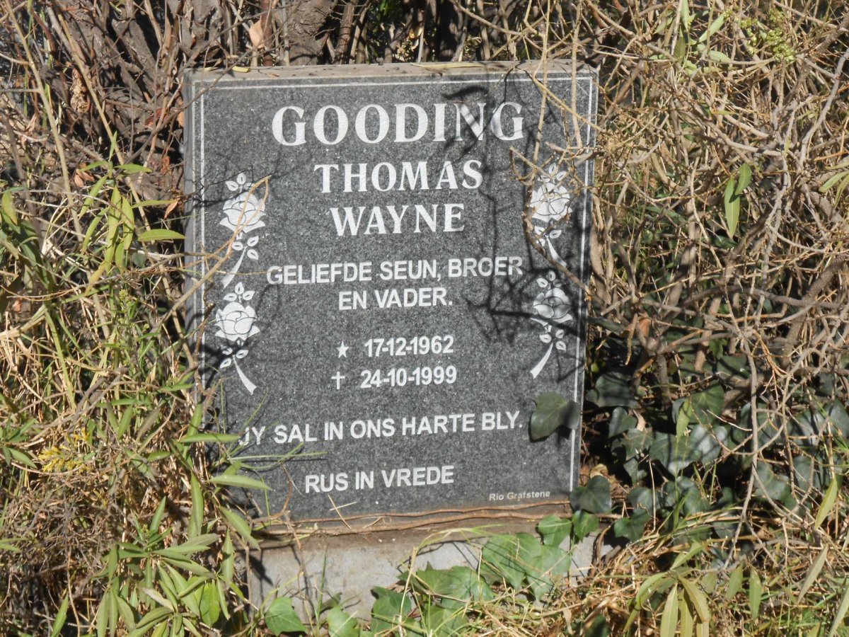 GOODING Thomas Wayne 1962-1999
