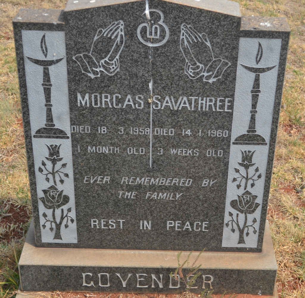 GOVENDER Morcas -1958 :: GOVENDER Savathree -1960