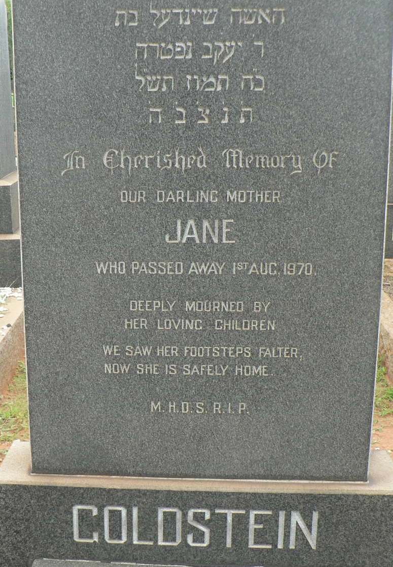 GOLDSTEIN Jane -1970