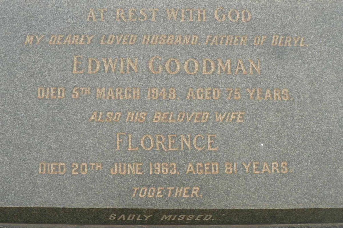 GOODMAN Edwin -1948 &amp; Florence -1963