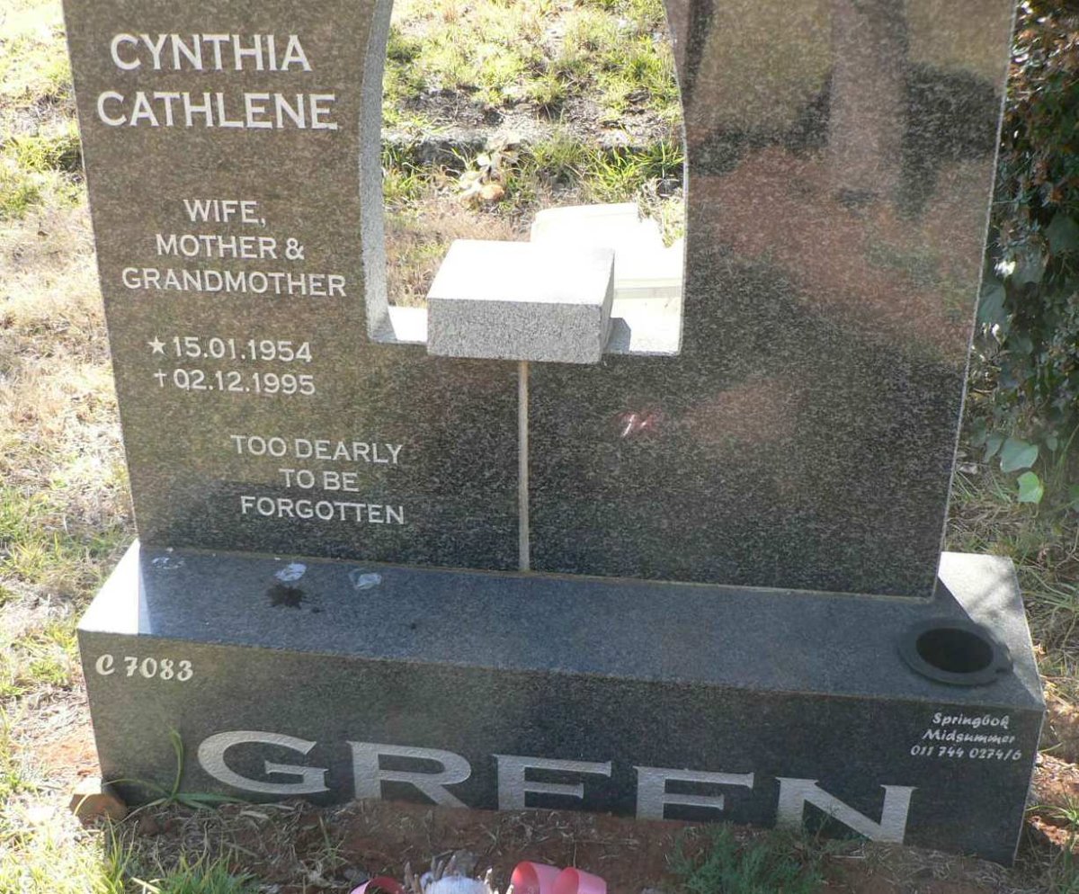 GREEN Cynthia Cathlene 1954-1995