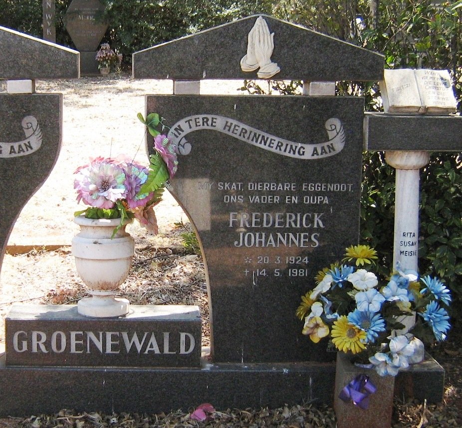 GROENEWALD Frederick Johannes 1924-1981