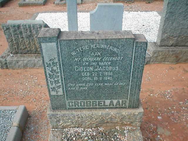 GROBBELAAR Gideon Jacobus 1856-1945
