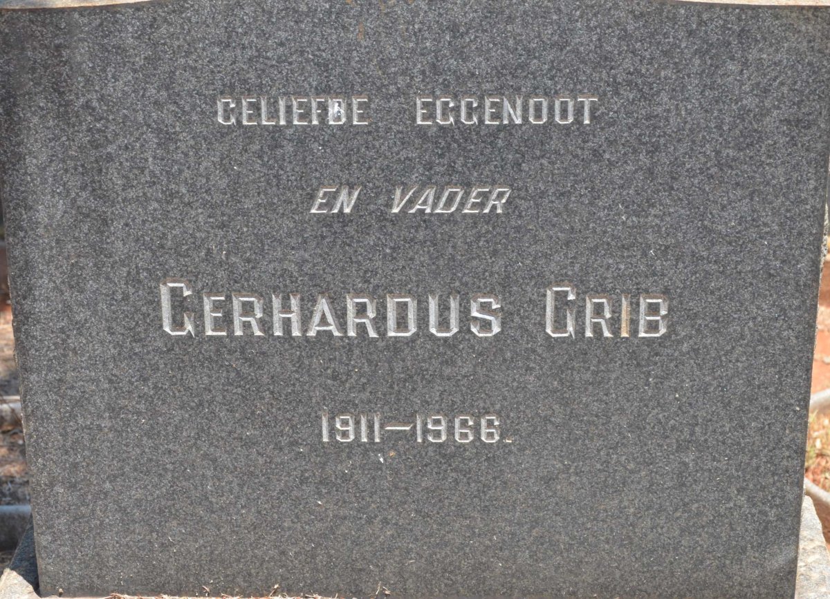 GRIB Gerhardus 1911-1966