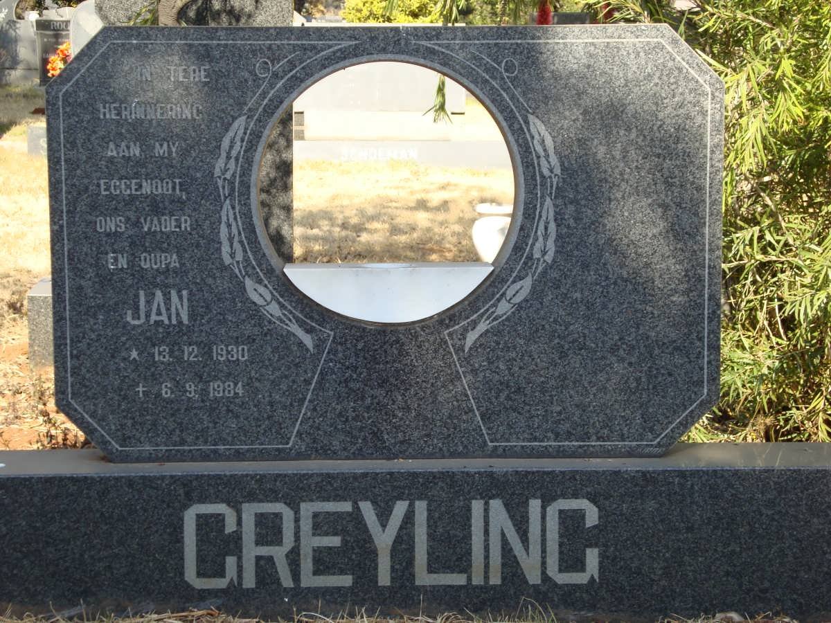 GREYLING Jan 1930-1984