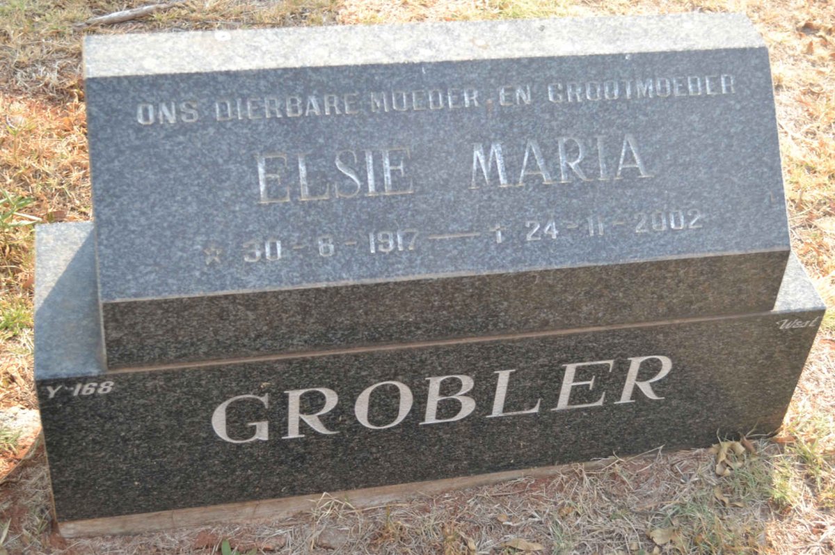 GROBLER Elsie Maria 1917-2002