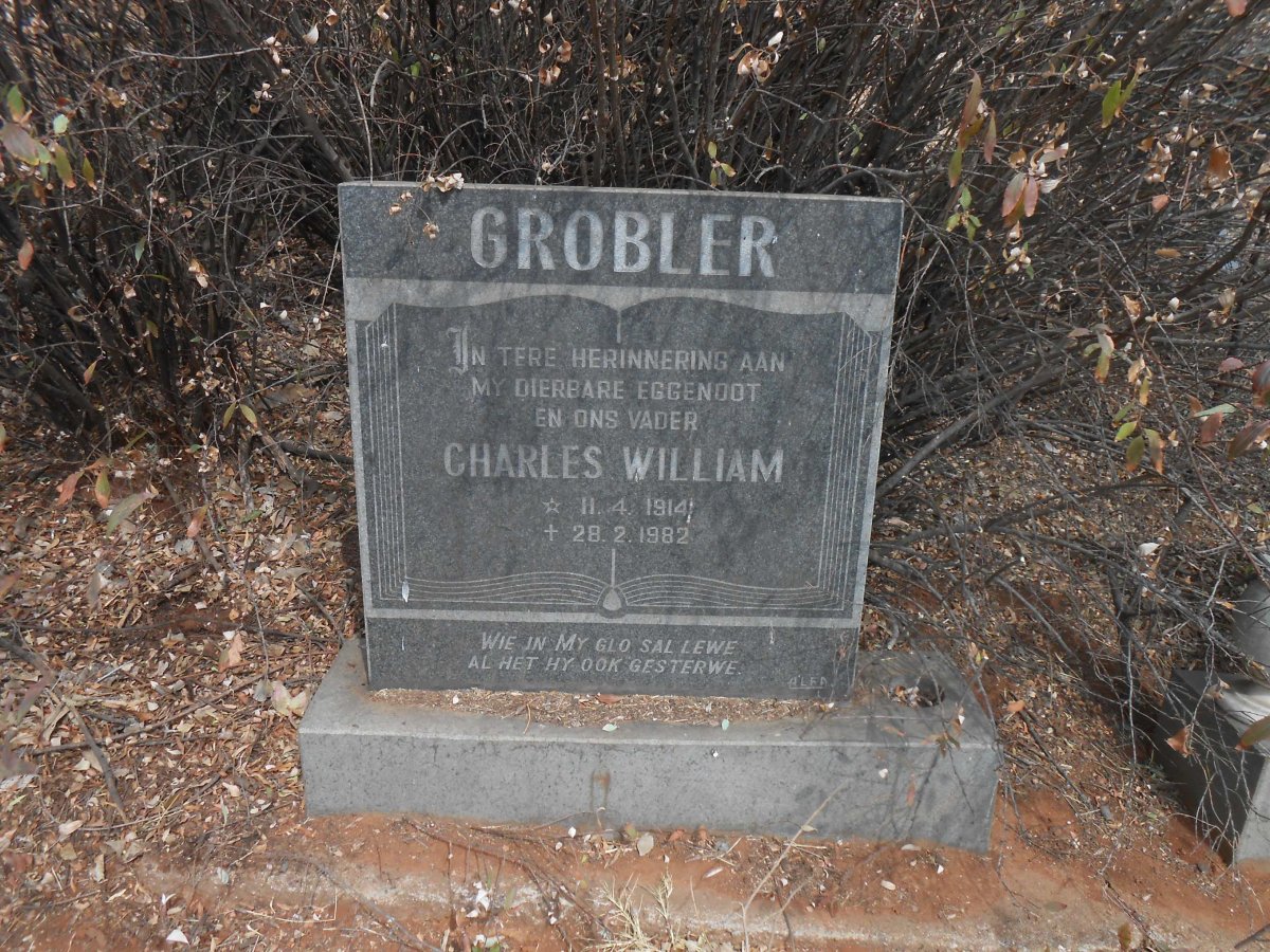 GROBLER Charles William 1914-1982