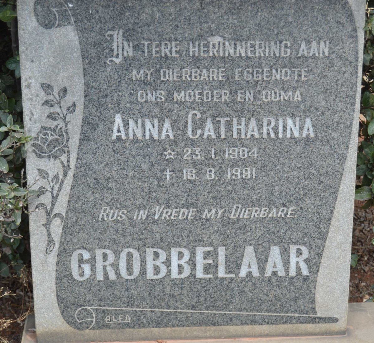 GROBBELAAR Anna Catharina 1904-1981
