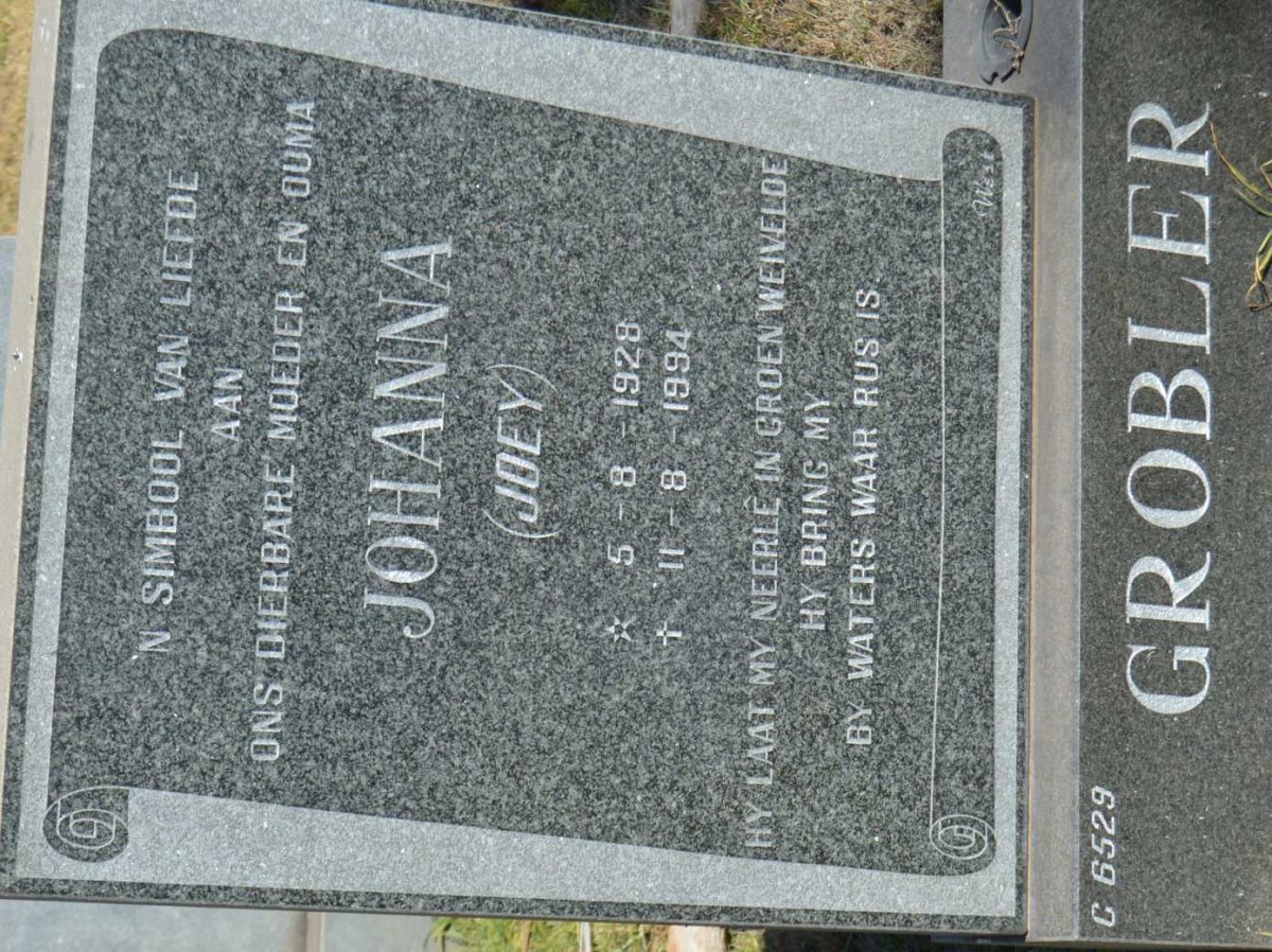 GROBLER Johanna 1928-1994