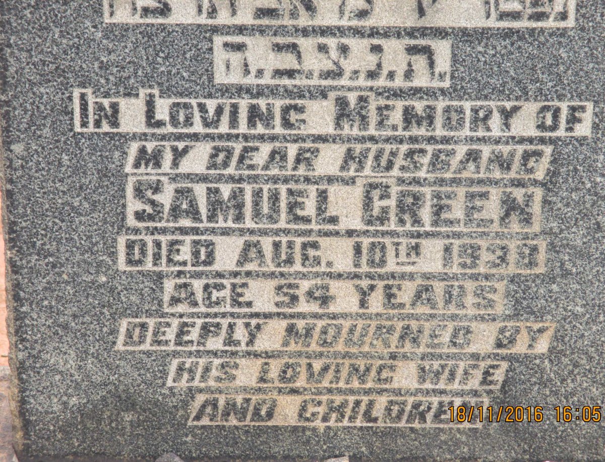 GREEN Samuel -193?
